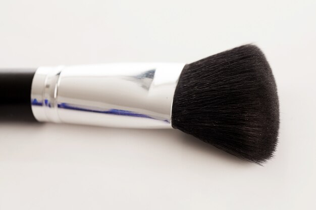 Makeup natural brush with beige powder