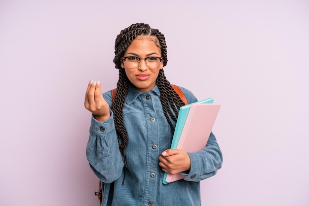 Making capice or money gesture telling you to pay