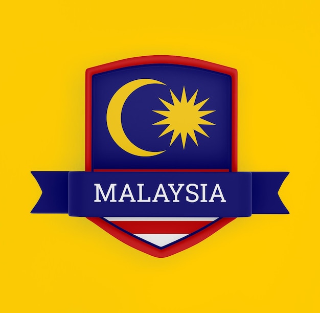 Malaysia flag with banner