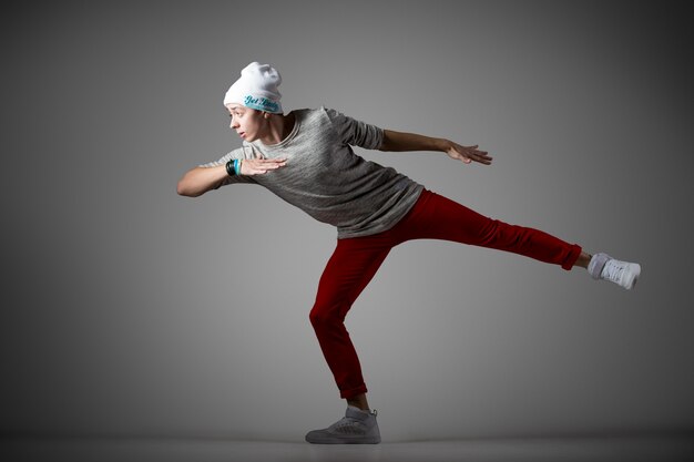 Male dancer practicing