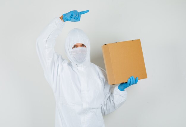 Male doctor in protective suit