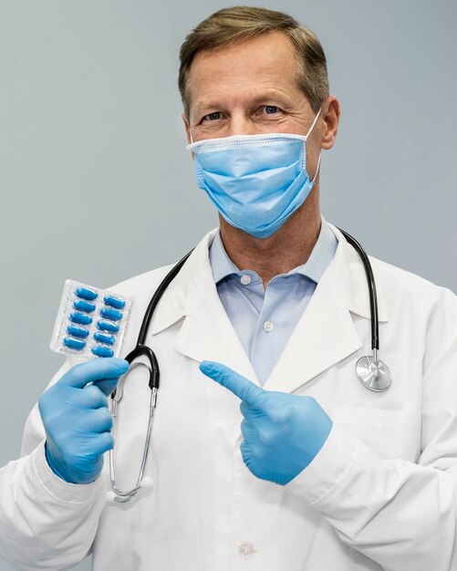 Male doctor with mask