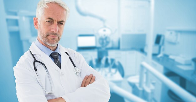 male focused medical doctor modern