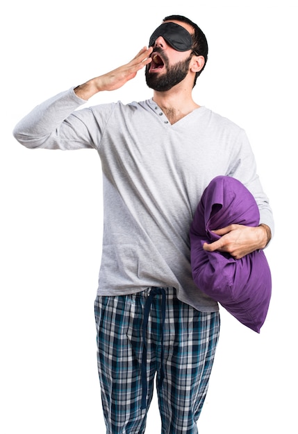 male man gesture tired cheerful