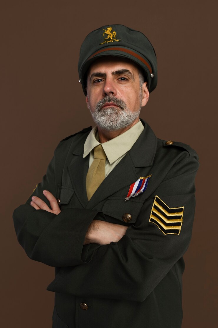 Free Photo male military general portrait