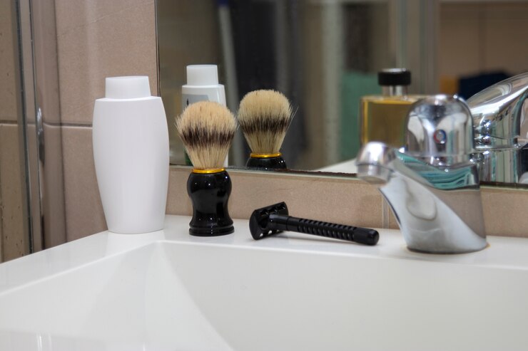 Free Photo male self-care setting still life