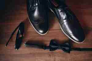 Free photo male wedding shoes