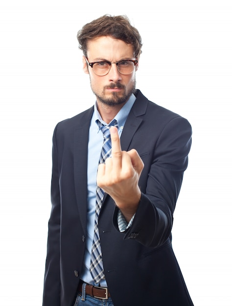 Free photo male white person manager expression