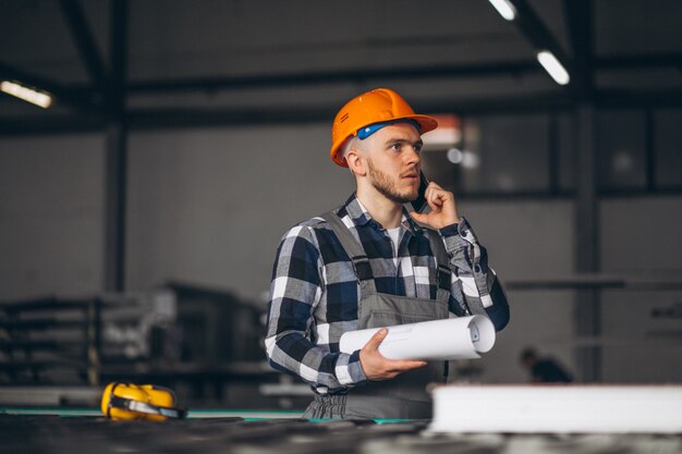 Male worker at a factory