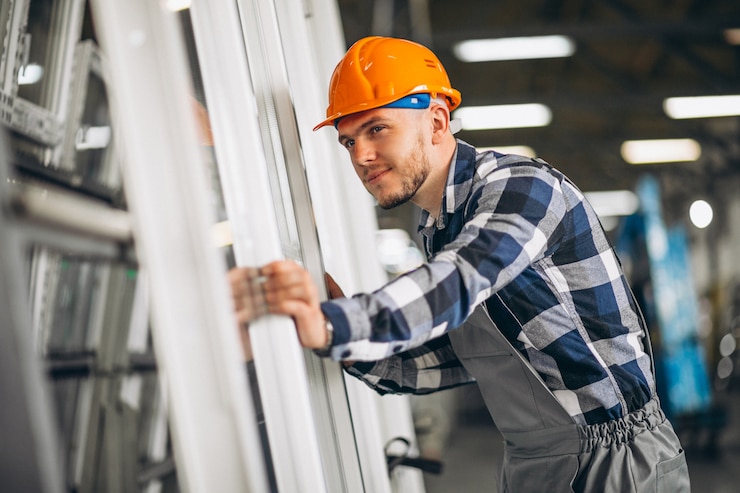 Free Photo male worker at a factory