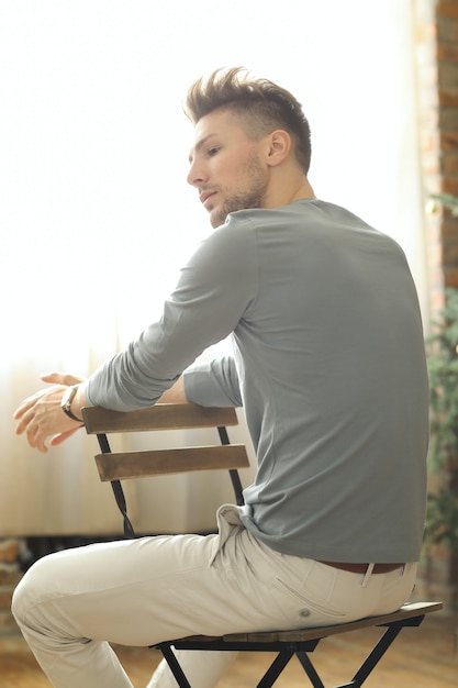 Malefashion, young man posing