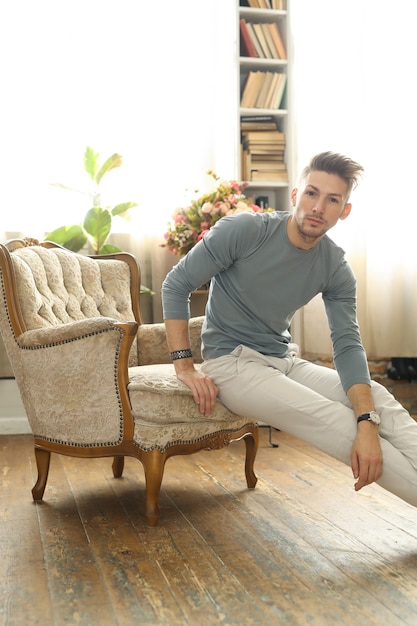 Malefashion, young man posing