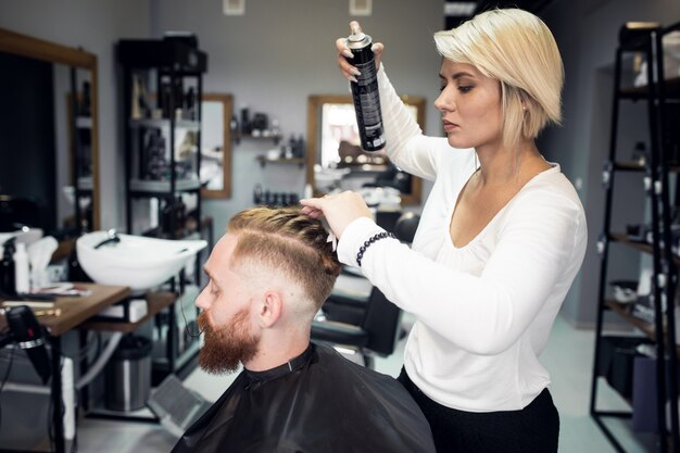 Man in barbershop