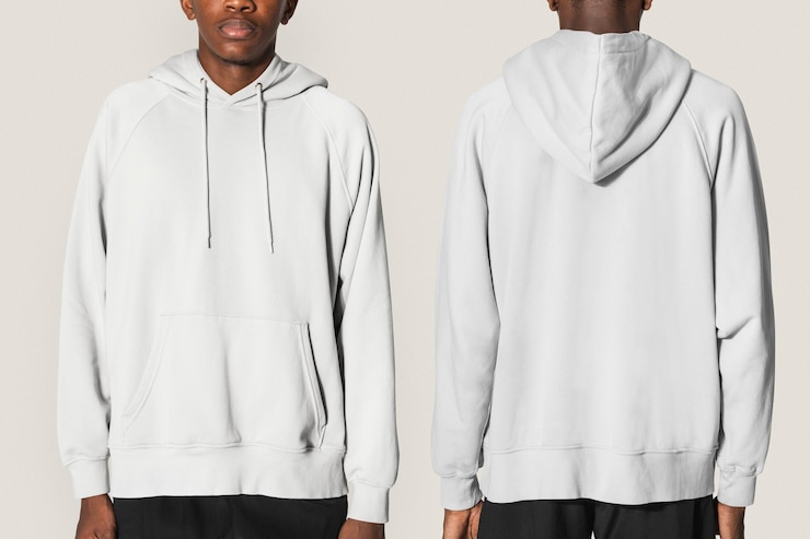 Free Photo man in beige hoodie winter youth apparel shoot