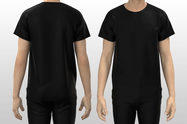 Black T Shirt Front Back Images - Free Download on Freepik