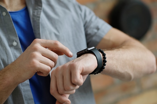 Man checking his watch