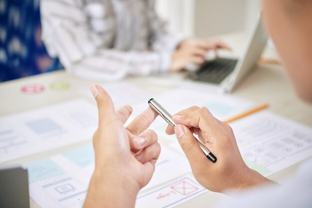 Man counting with fingers