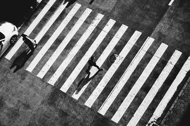 Man crossing street