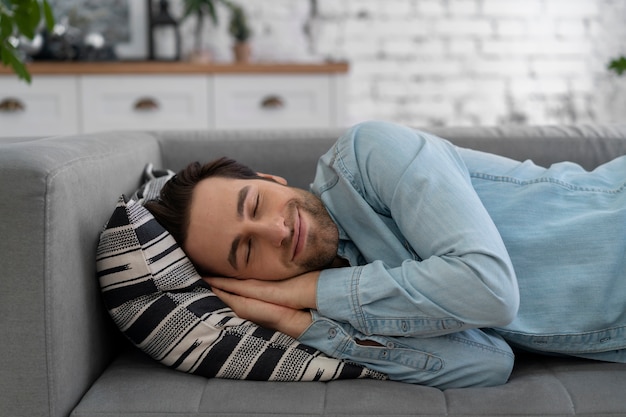 Man doing his self-care ritual