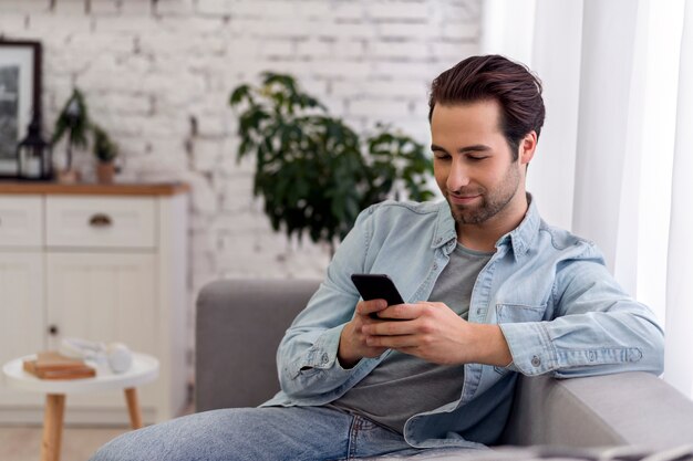 Man doing his self-care ritual