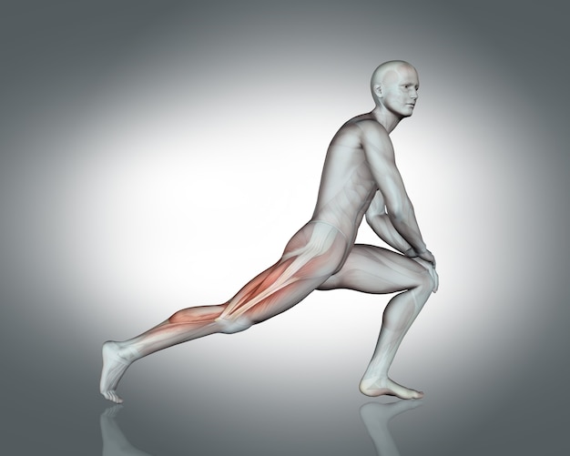 Man doing leg muscles