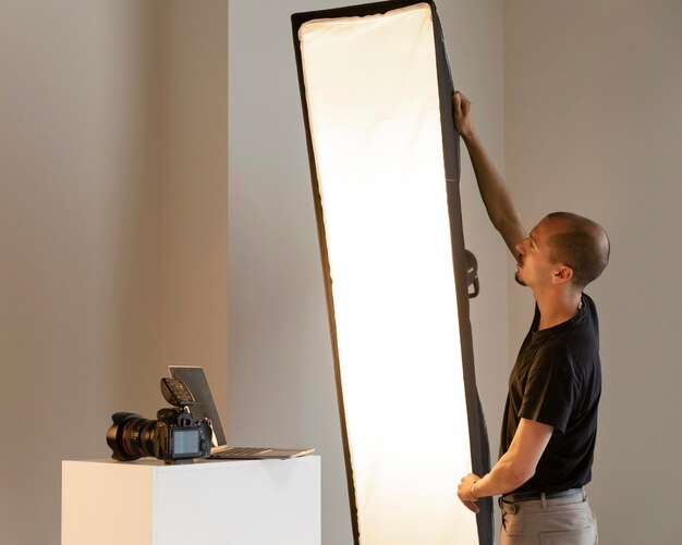 Man doing product photography