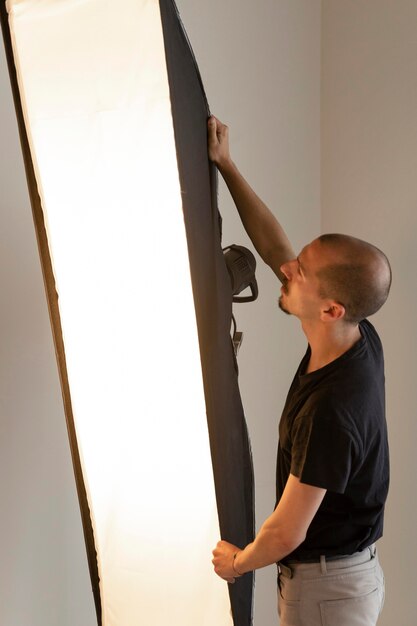 Man doing product photography