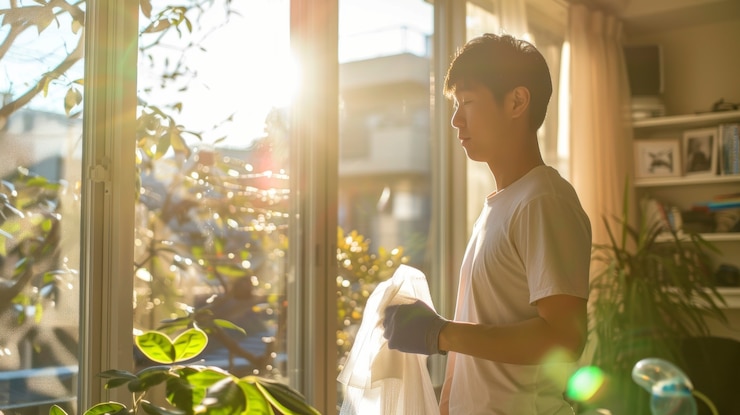 無料Photo 家事に従事する男性