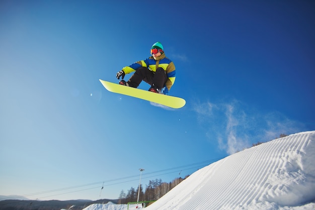 Man enjoying extreme sports