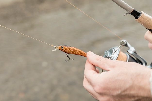 Man fishing at the river