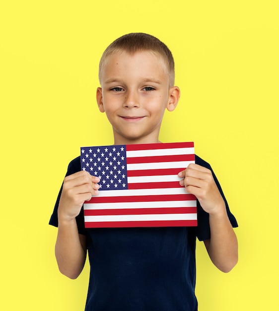 Man Hands Hold American Flag Patriotism