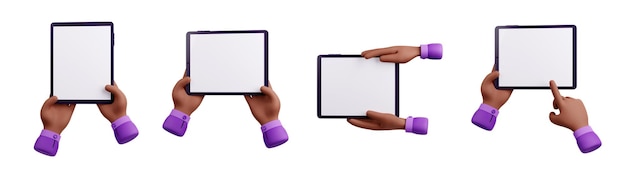 Free photo man hands with tablet computer with empty screen