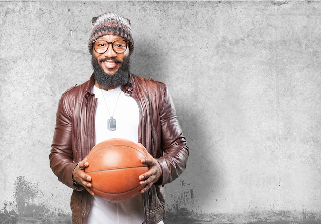 Man holding a basketball