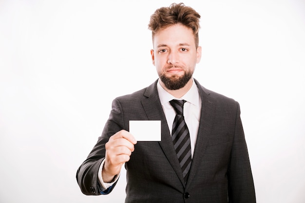 무료 사진 비즈니스 카드 한 벌에있는 남자