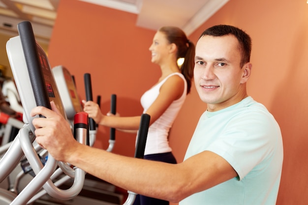 Man keeping body in shape