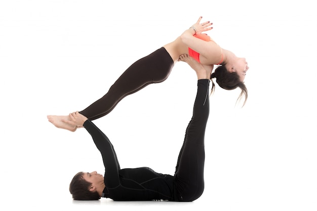 Free photo man lifting woman