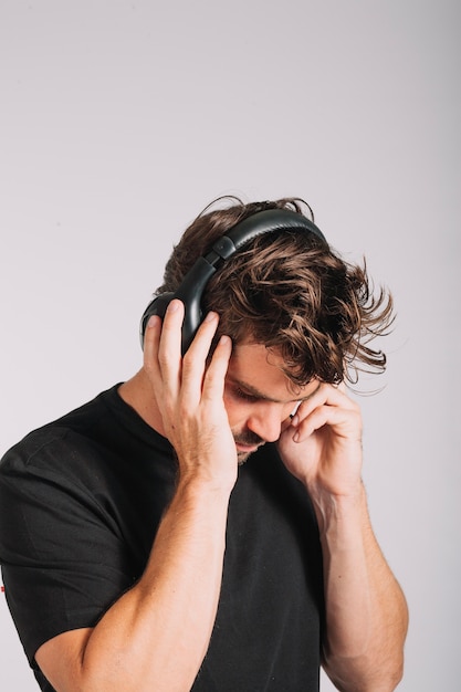 Man listening to music