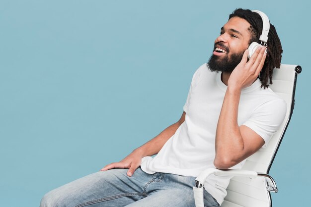 Man listening to music