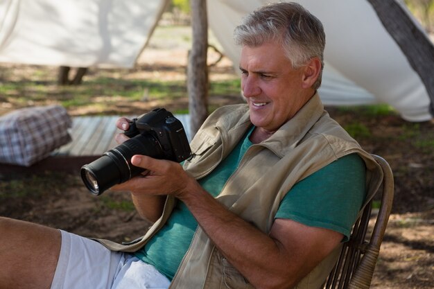 Man looking into camera