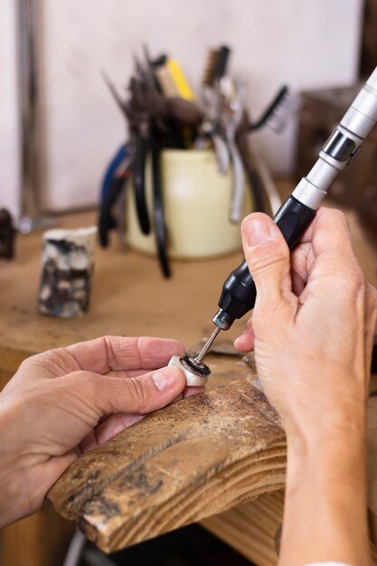 Man making a beautiful ring