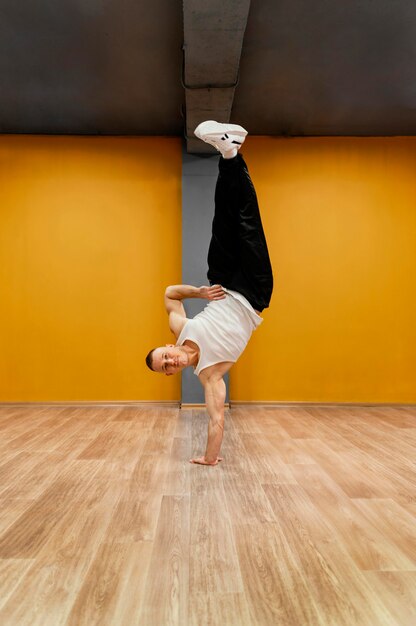 Man performing breakdance