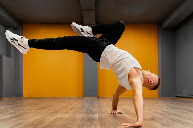 Man performing breakdance