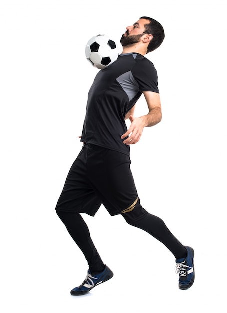 Бесплатное фото Человек играет в футбол