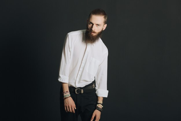 Man posing in the studio