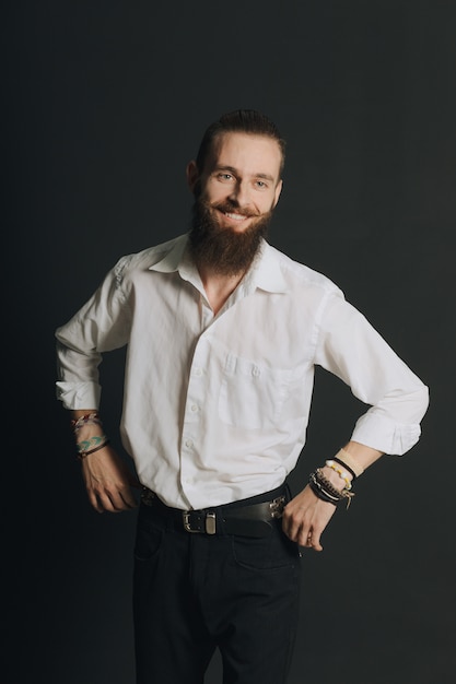 Man posing in the studio