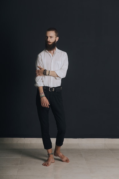 Man posing in the studio