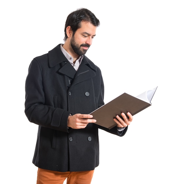 Man reading book