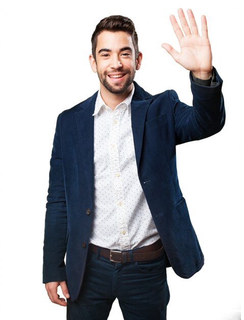 Man saluting