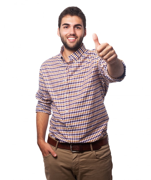 Man showing positive gesture. 