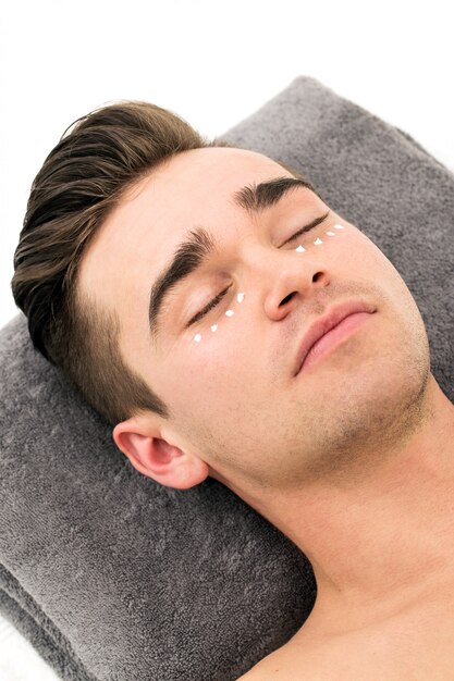 Man in spa salon